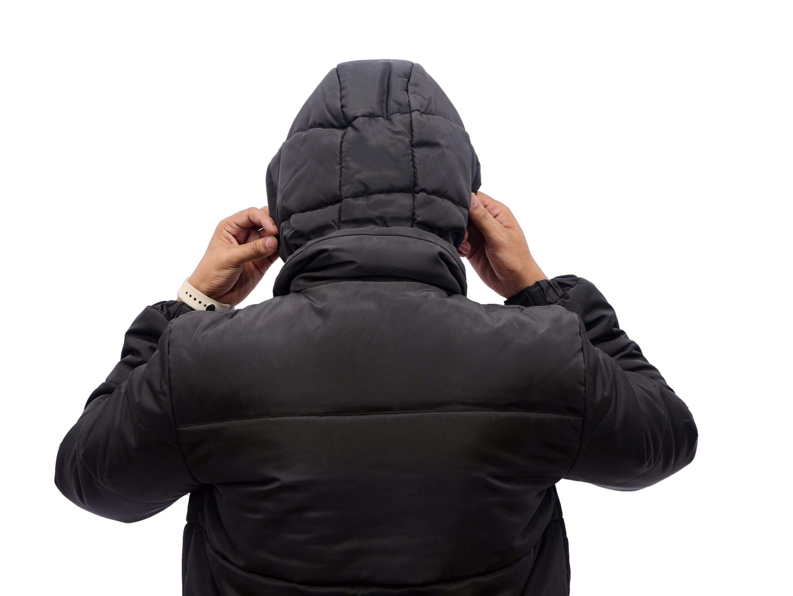 Ioke Sports Baffle Design Black Puffer Jacket for Men - Image 6