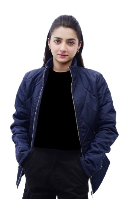 Ioke Sports Blue Quilted Puffer Jacket